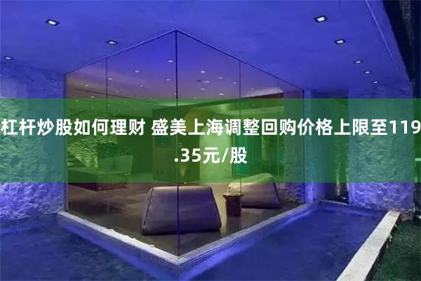 杠杆炒股如何理财 盛美上海调整回购价格上限至119.35元/股