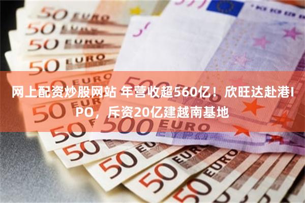 网上配资炒股网站 年营收超560亿！欣旺达赴港IPO，斥资20亿建越南基地