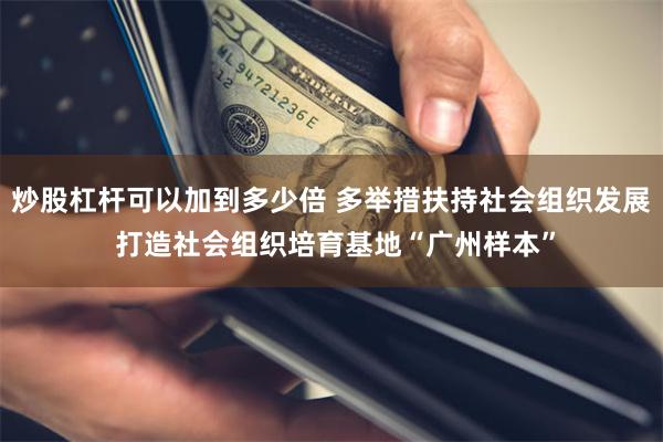 炒股杠杆可以加到多少倍 多举措扶持社会组织发展 打造社会组织培育基地“广州样本”