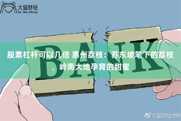 股票杠杆可以几倍 惠州荔枝：苏东坡笔下的荔枝，岭南大地孕育的甜蜜