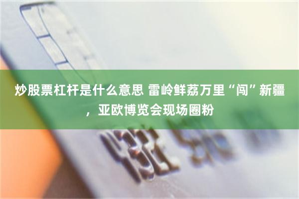 炒股票杠杆是什么意思 雷岭鲜荔万里“闯”新疆，亚欧博览会现场圈粉