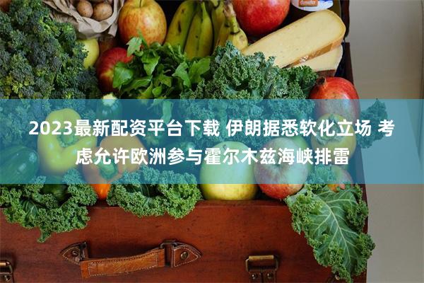 2023最新配资平台下载 伊朗据悉软化立场 考虑允许欧洲参与霍尔木兹海峡排雷