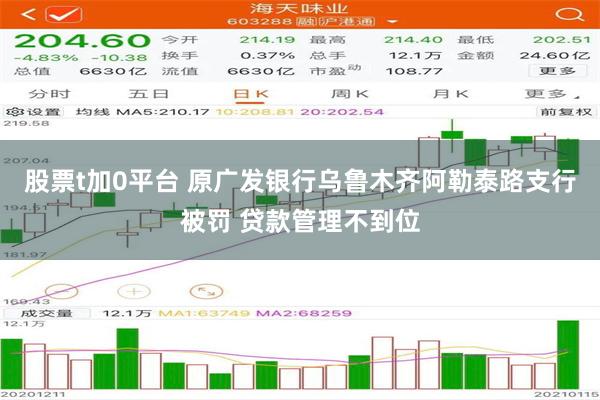 股票t加0平台 原广发银行乌鲁木齐阿勒泰路支行被罚 贷款管理不到位