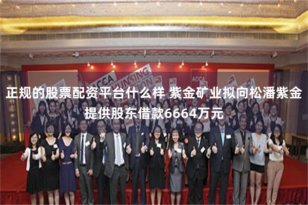 正规的股票配资平台什么样 紫金矿业拟向松潘紫金提供股东借款6664万元