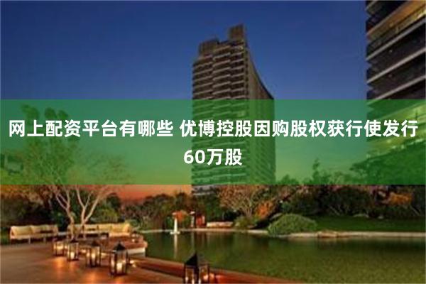 网上配资平台有哪些 优博控股因购股权获行使发行60万股