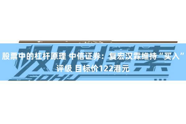 股票中的杠杆原理 中信证券：复宏汉霖维持“买入”评级 目标价122港元